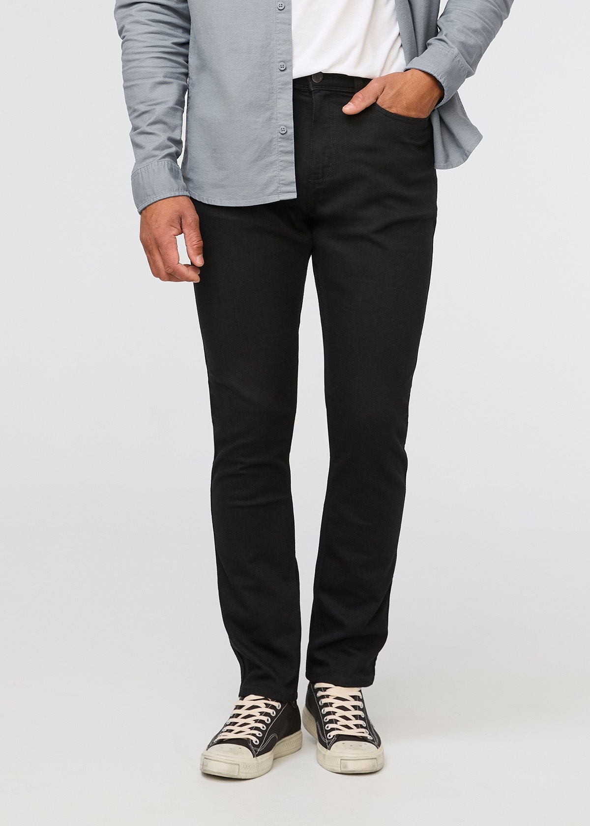 Men's Black Relaxed Fit Stretch Jeans – DUER