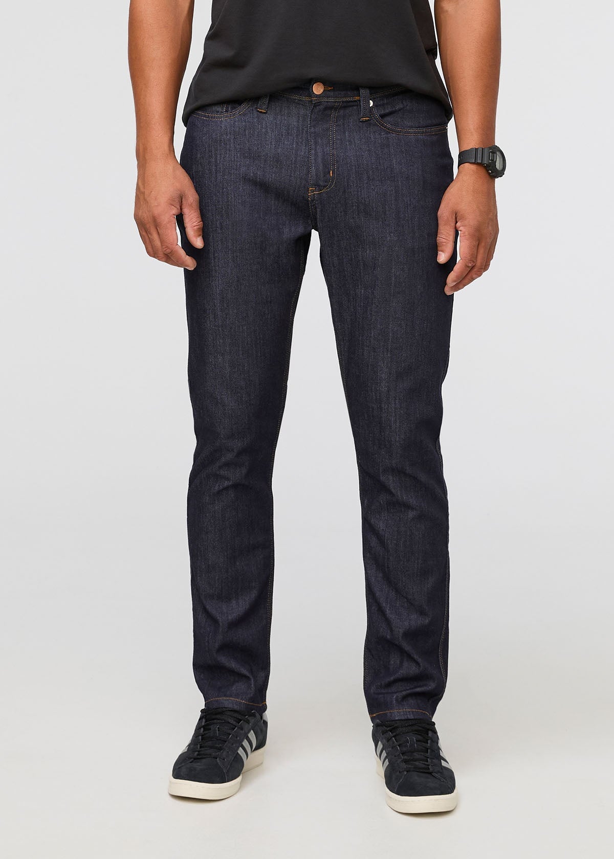Men's Dark Blue Relaxed Fit Stretch Jeans – DUER