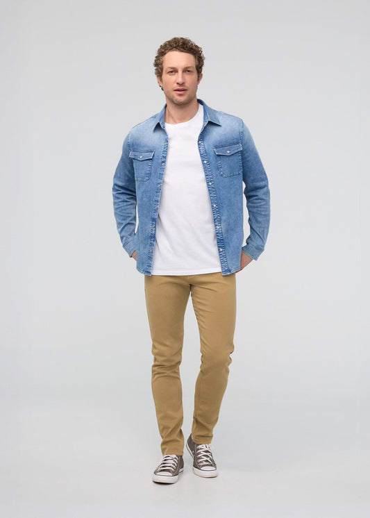 mens camel slim fit dress sweatpant full body