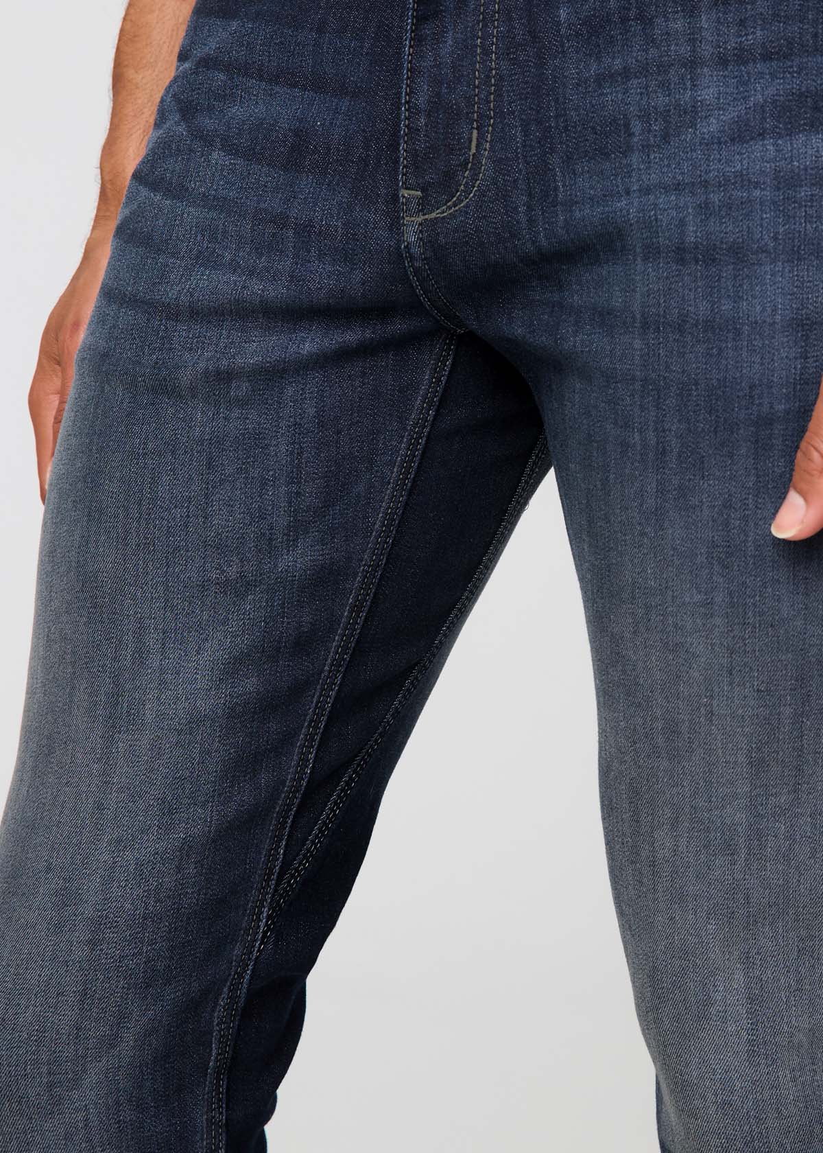 mens nostalgia blue slim fit stretch jeans gusset