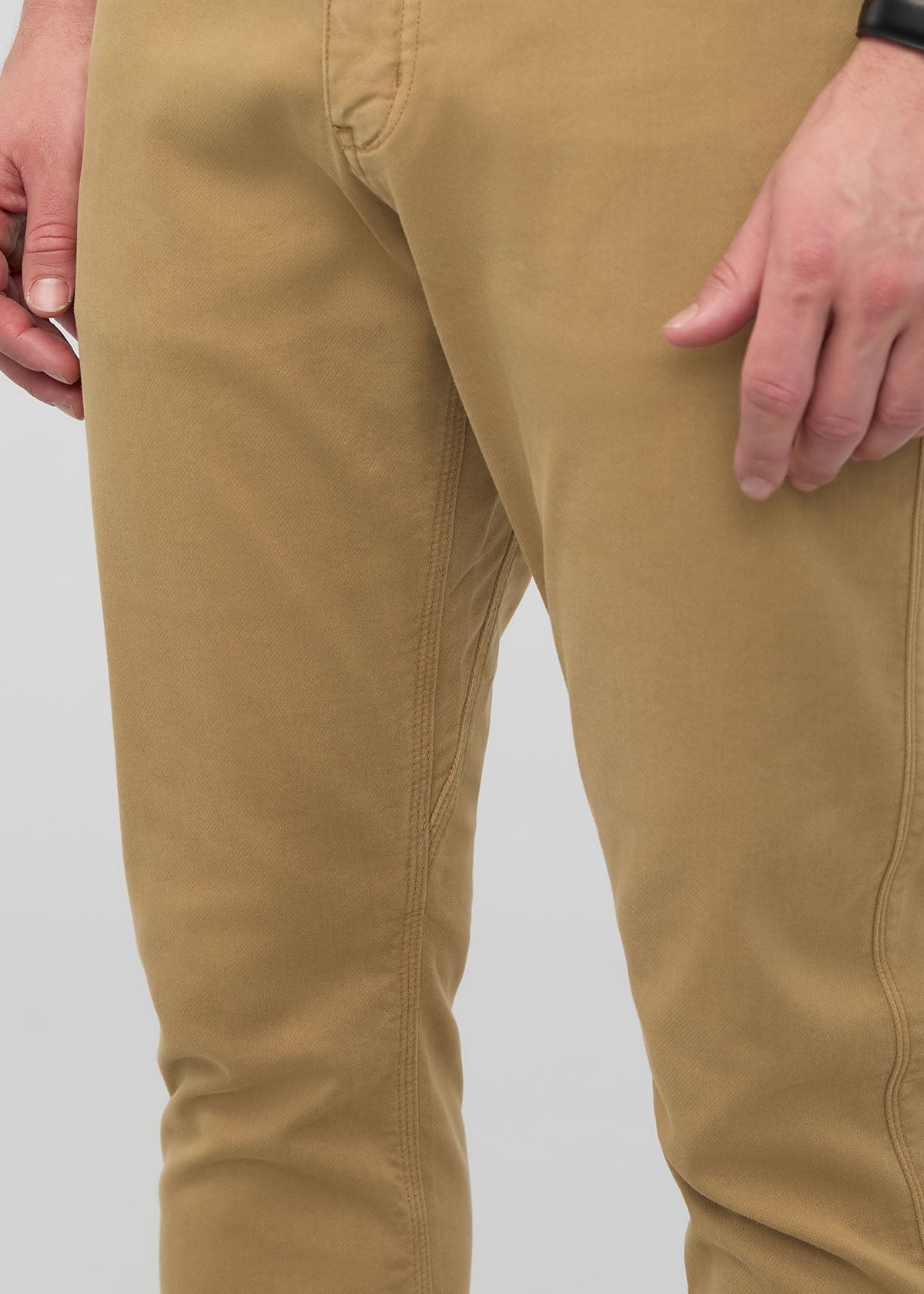 mens camel relaxed fit dress sweatpant gusset detail