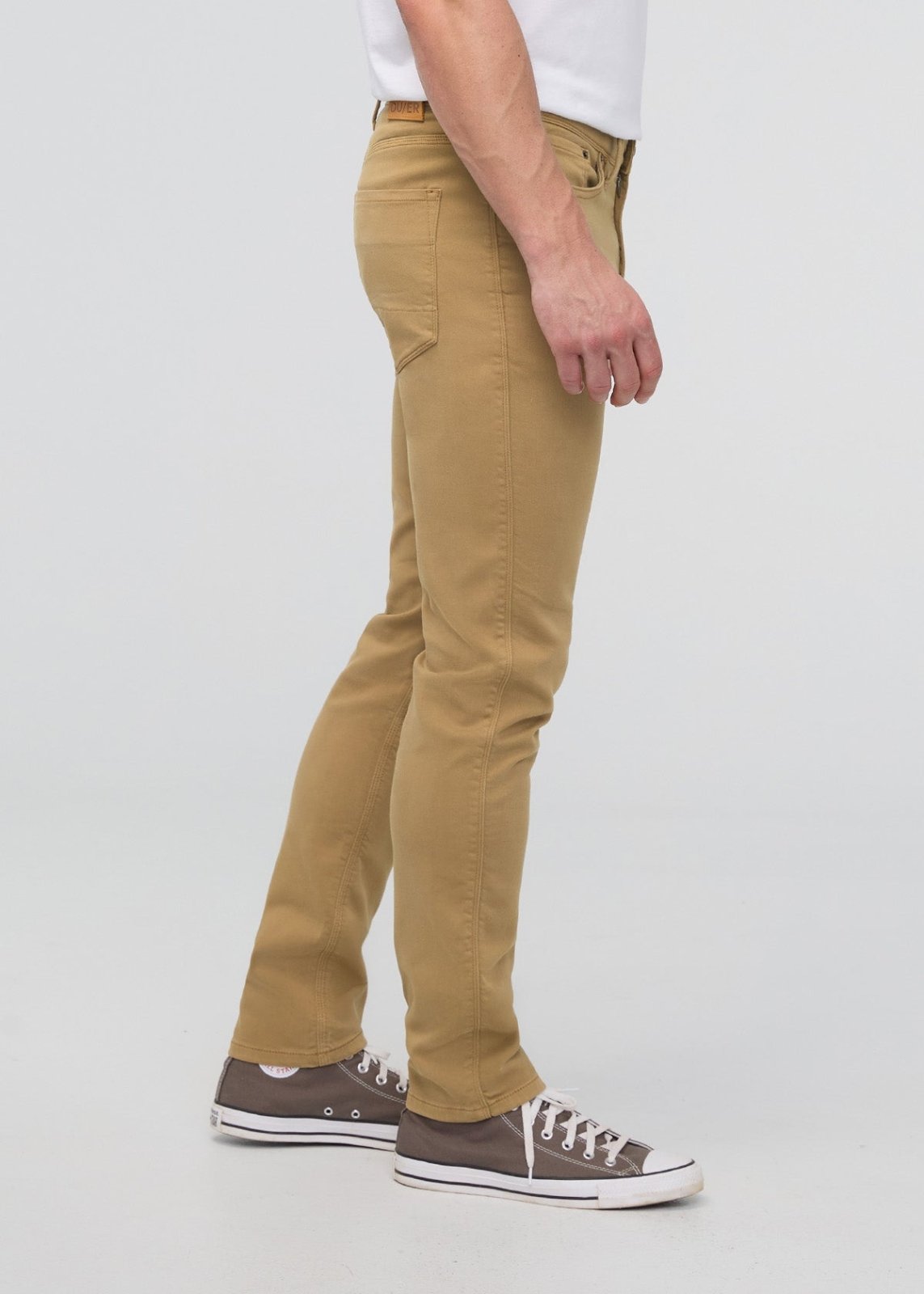 mens camel slim fit dress sweatpant side