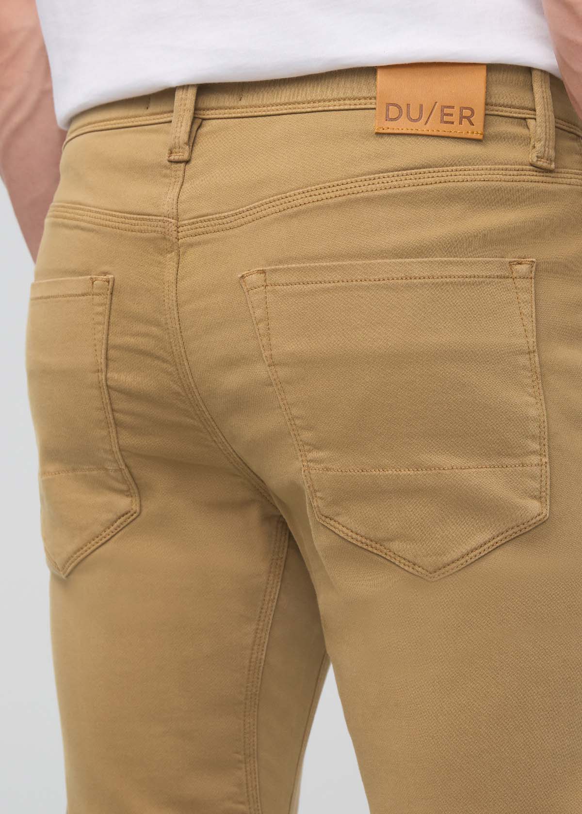 mens camel slim fit dress sweatpant back pocket detail