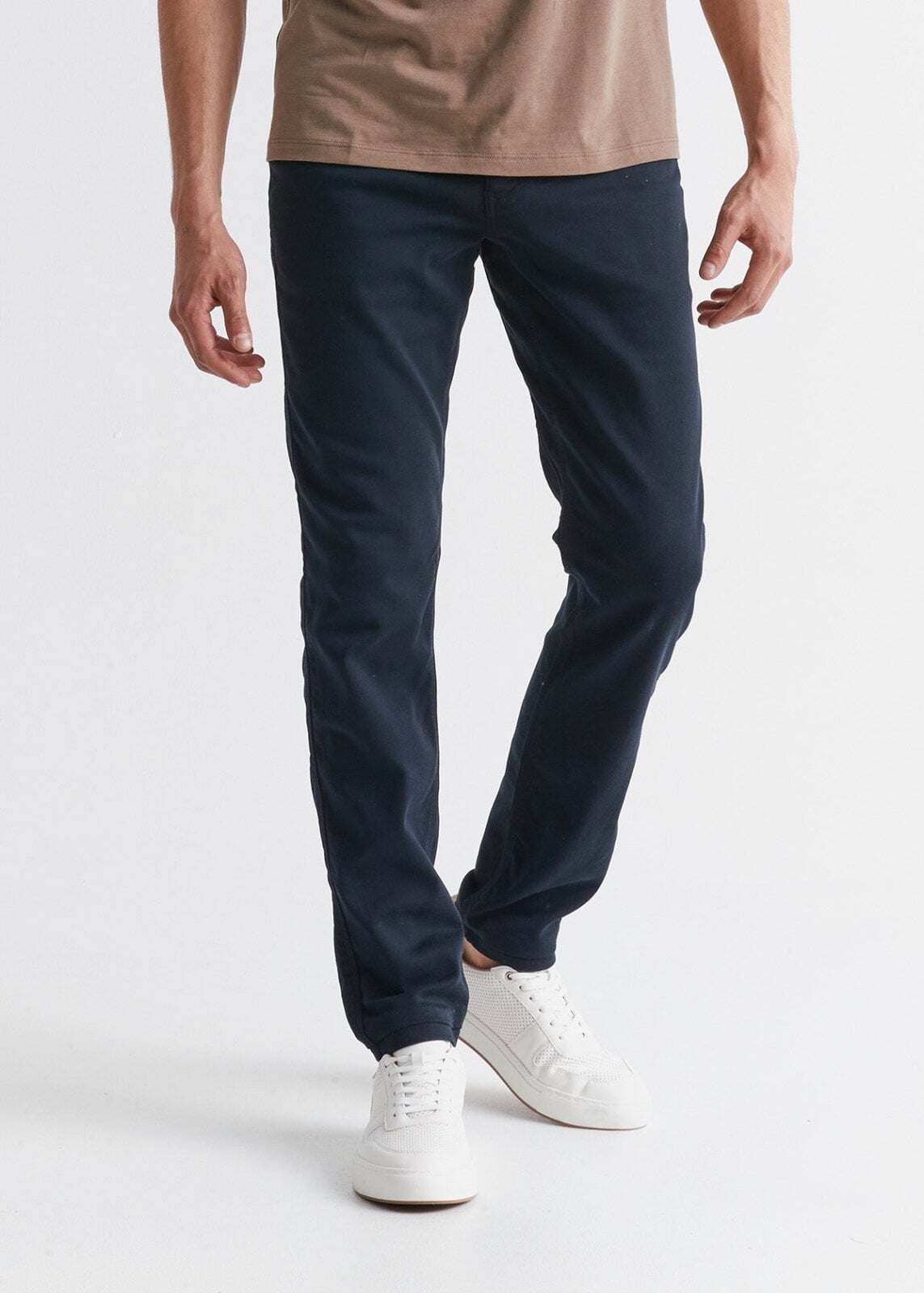 navy blue slim fit dress sweatpant front