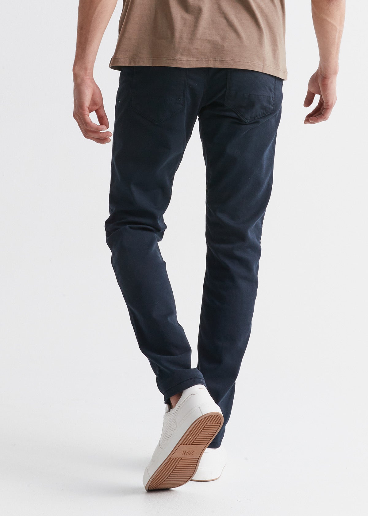 navy blue slim fit dress sweatpant back