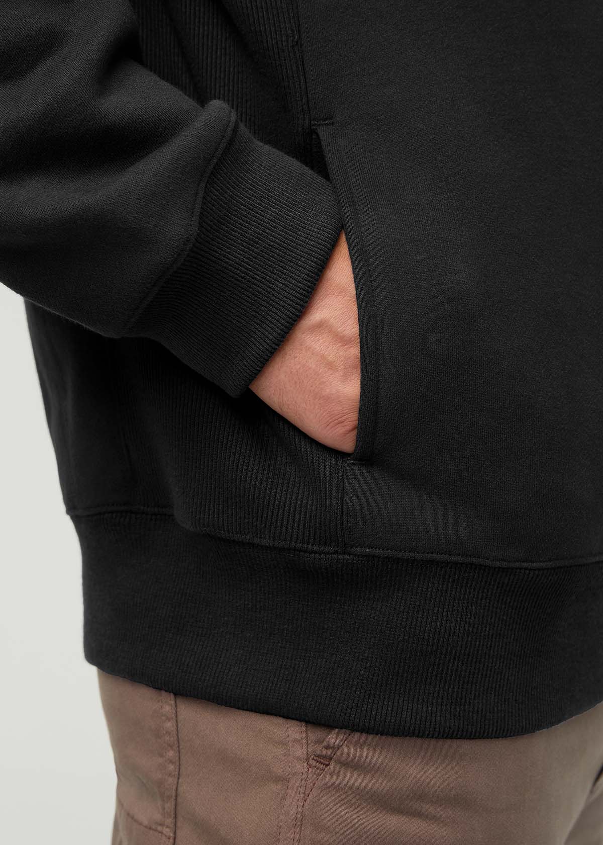 DuraSoft Fleece Motion Hoodie - Black | DUER