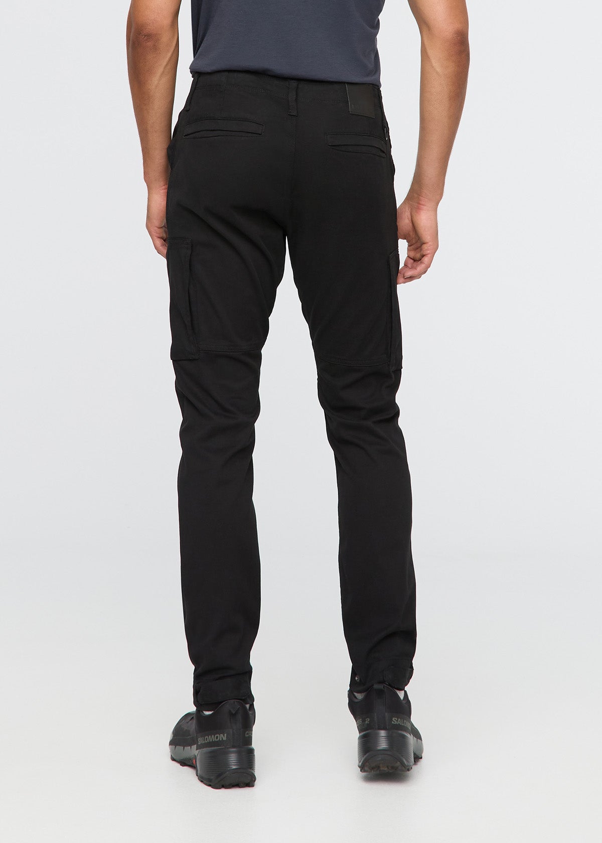 mens black athletic waterproof pant back