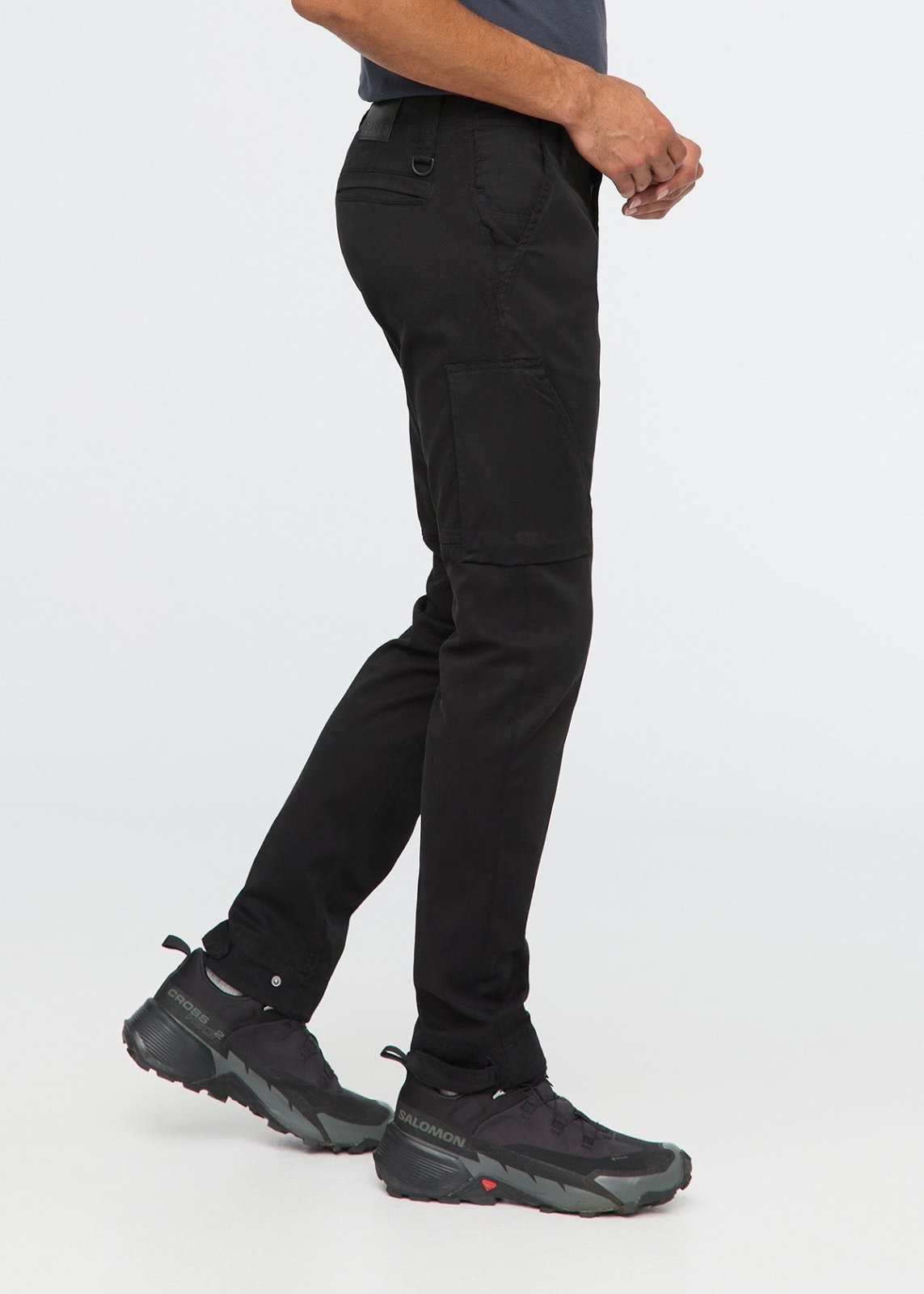 mens black athletic waterproof pant side