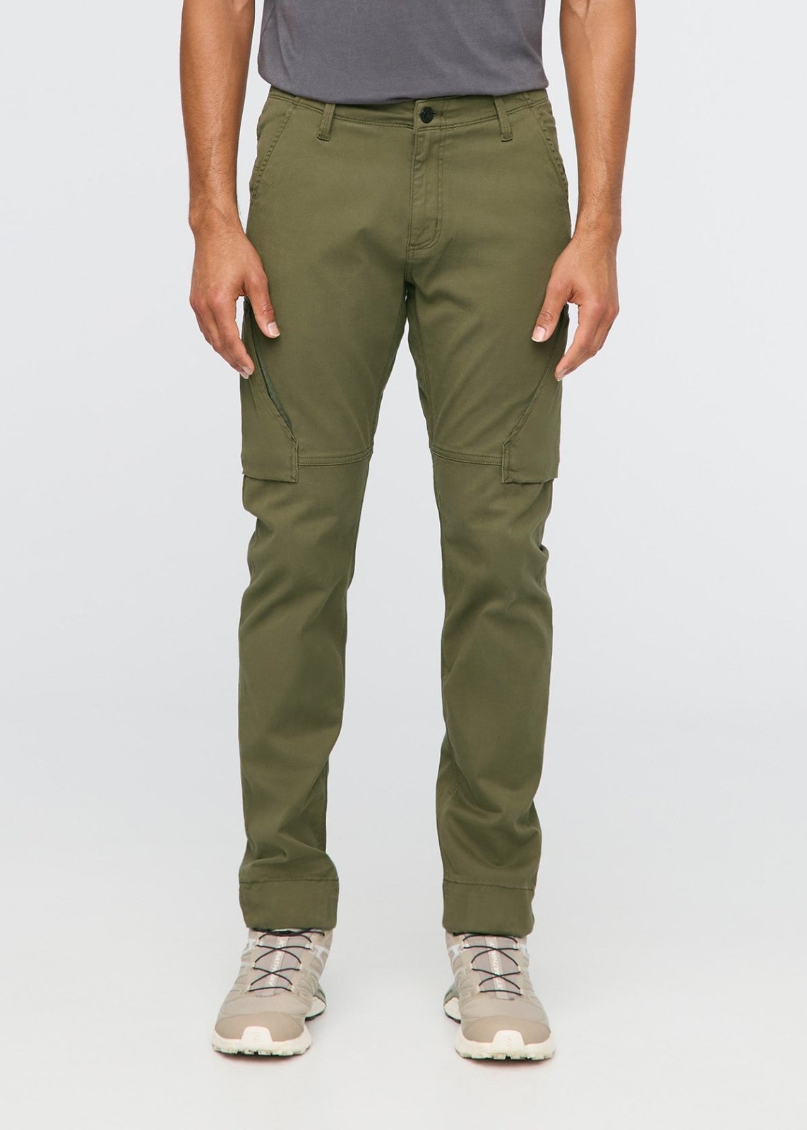 mens dark green athletic water resistant pant front