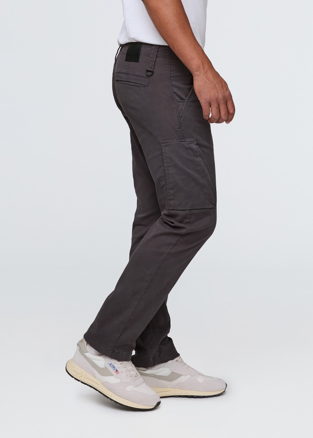 mens relaxed charcoal water resistant cargo pant side