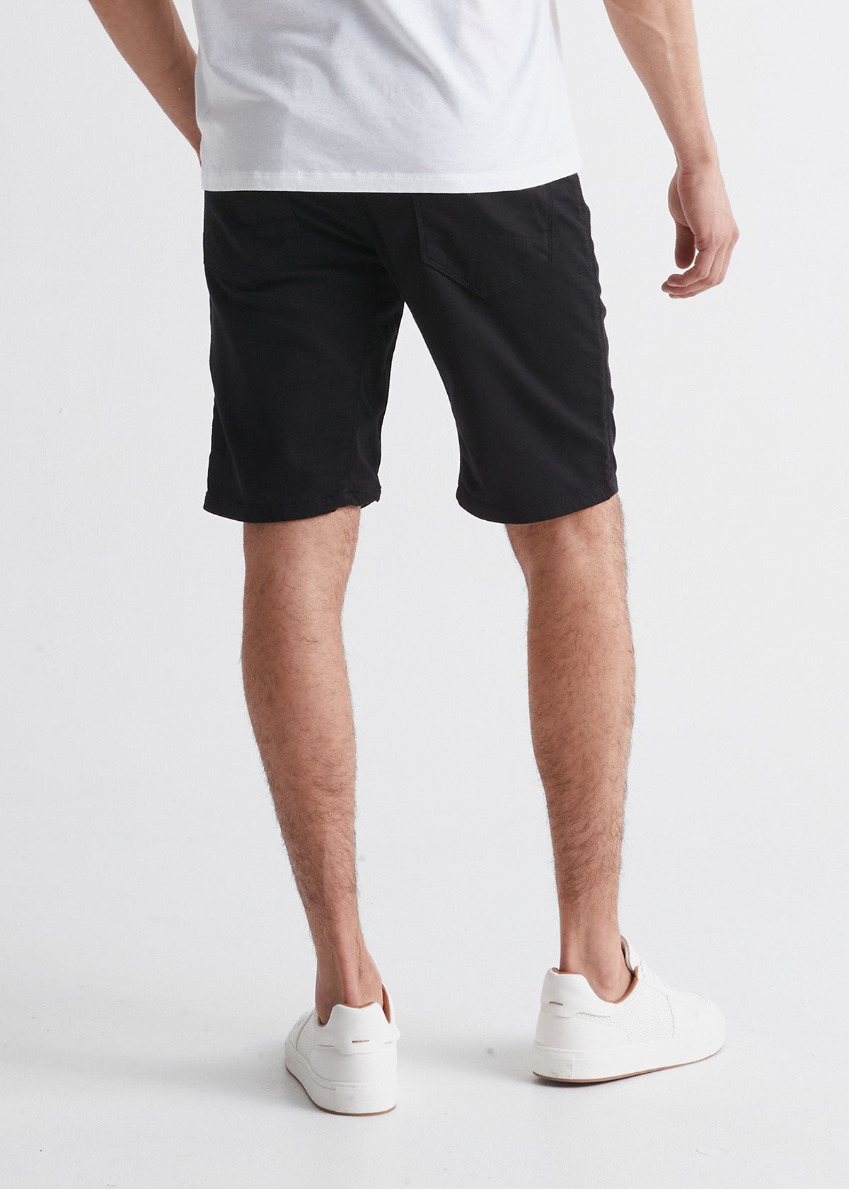 black slim fit performance short back