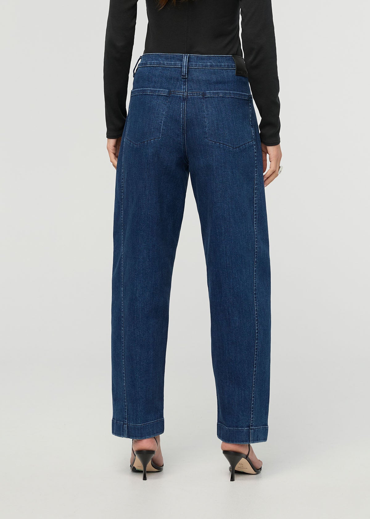 Performance Denim+ High Rise Barrel - Dark Stone | DUER
