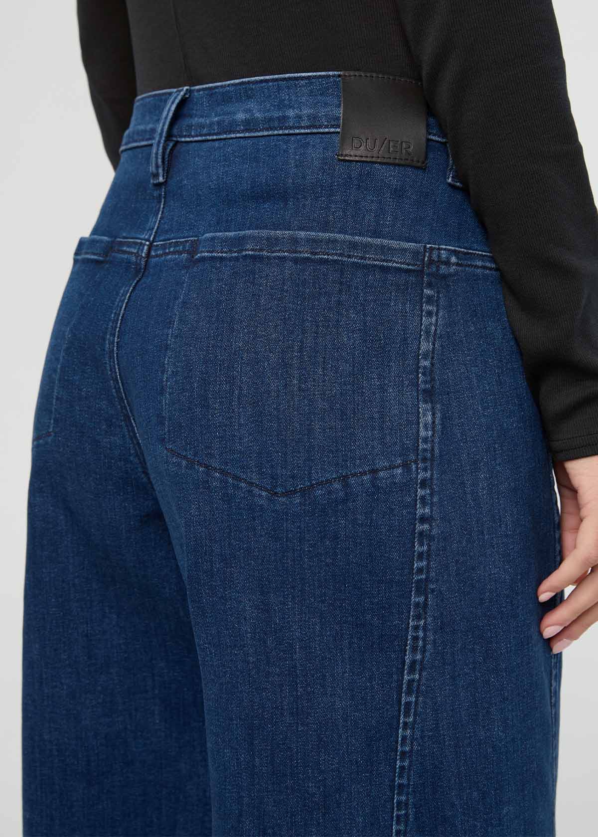 Performance Denim+ High Rise Barrel - Dark Stone | DUER