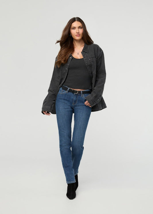 Performance Denim Mid Rise Slim Taper - Classic Stone | DUER