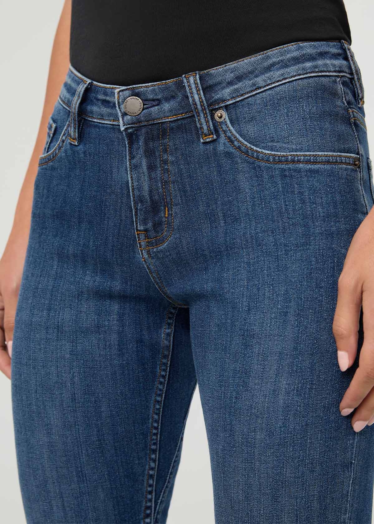 Performance Denim Mid Rise Slim Taper - Classic Stone | DUER