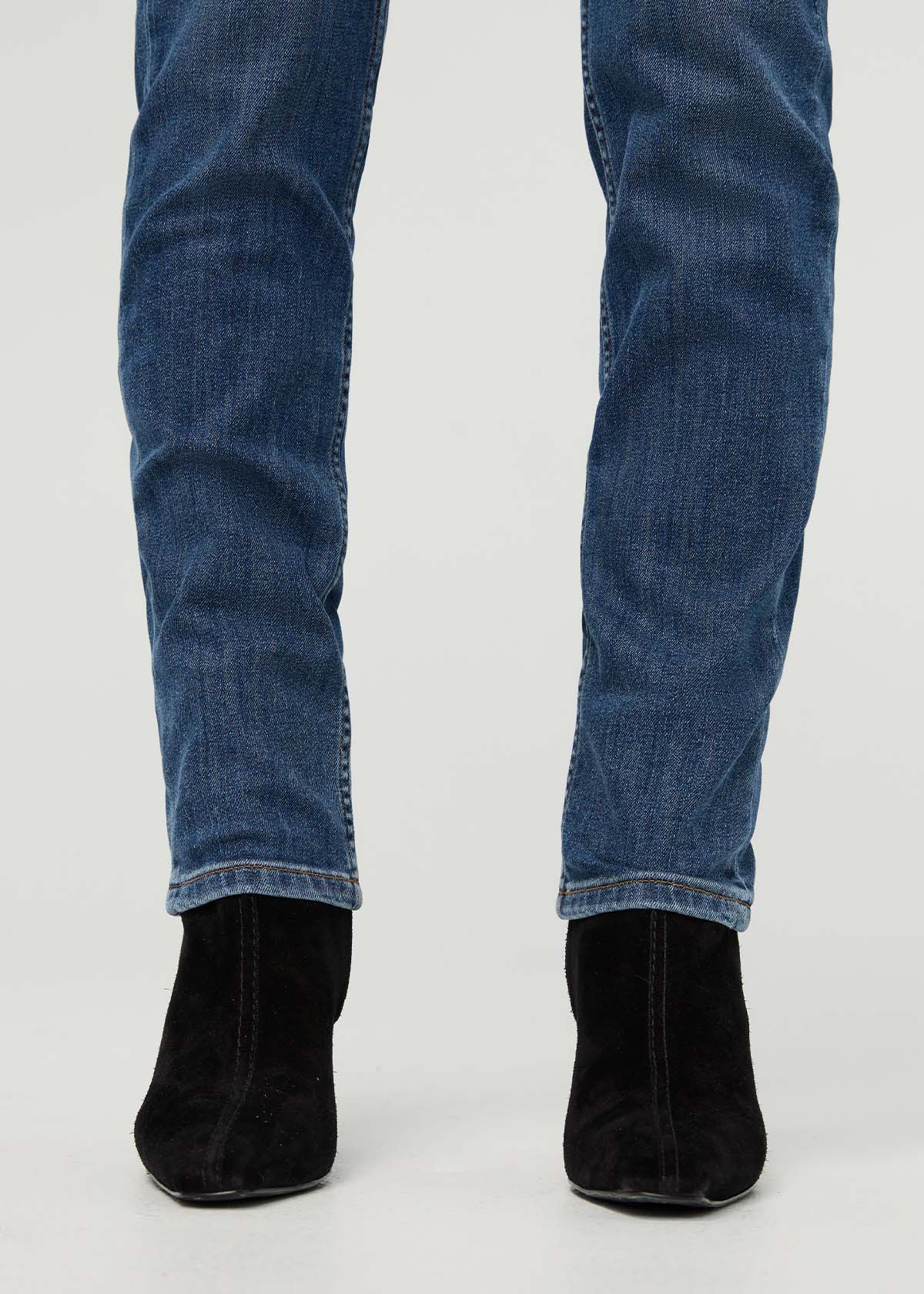 Performance Denim Mid Rise Slim Taper - Classic Stone | DUER