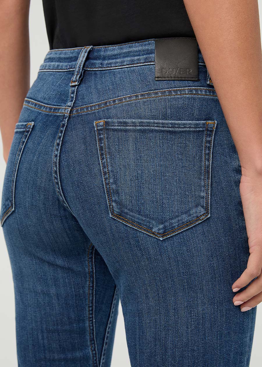 Performance Denim Mid Rise Slim Taper - Classic Stone | DUER