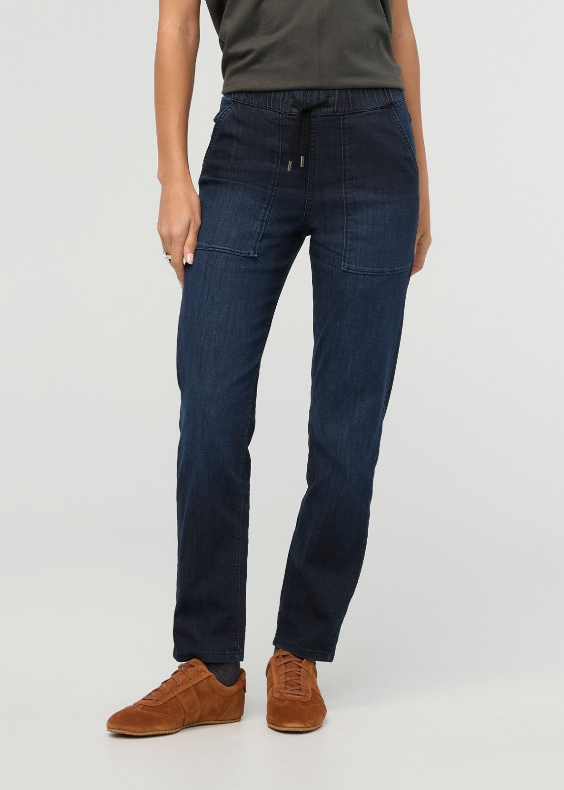 Performance Denim Lite Harbour Pant - Carbon Stone | DUER