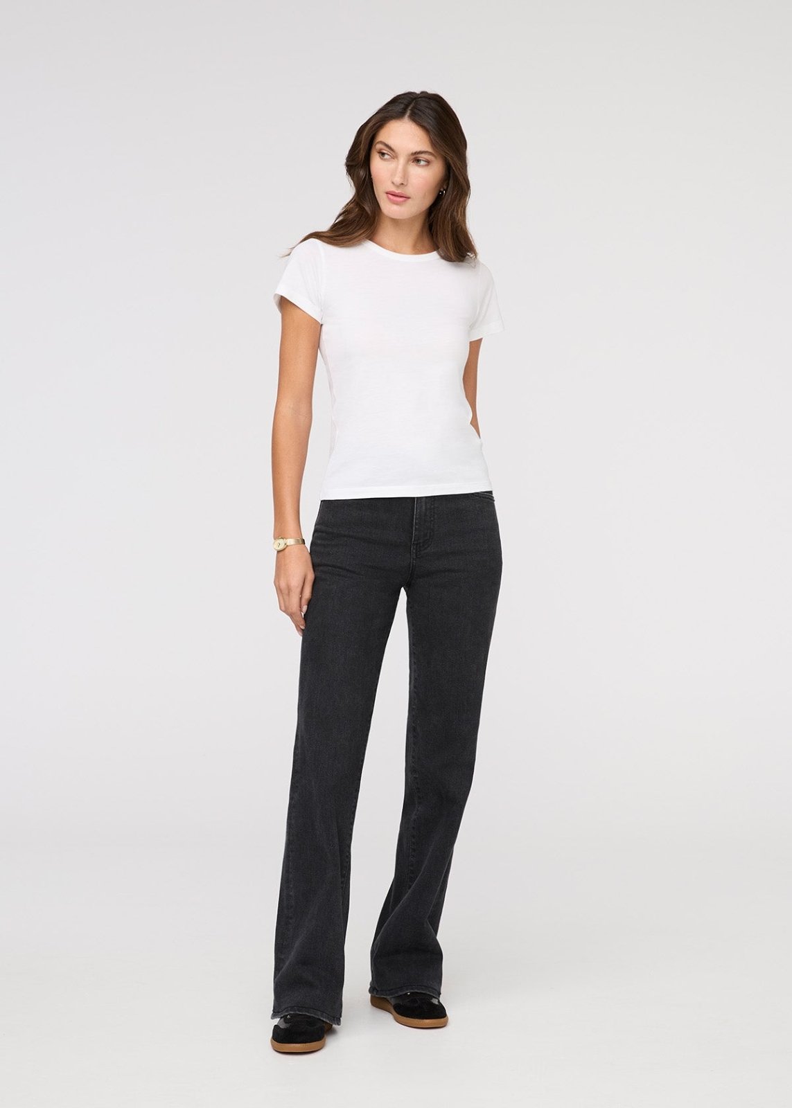 PurePima Slim Crew - White | DUER